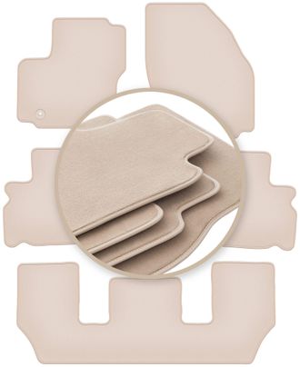 OEM Alfombrillas Beige Premium Para Ford Galaxy Mk2 7 Plazas 2006-2011
