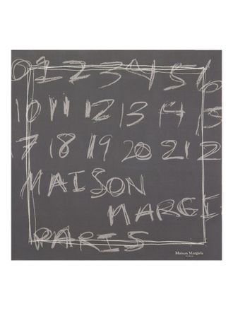 Maison Margiela Grey Square Silk Scarf