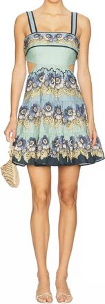 Alemais Madalena Cut Out Mini Tank Dress In Blue