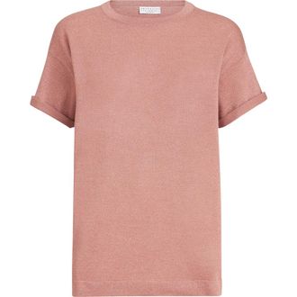 Brunello Cucinelli Cashmere and silk lightweight sweater in Pink at Nordstrom, Size 4X-Large Eu