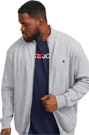 Jack & Jones Jack And Jones Heren-sweatjack van Paulos met relaxte pasvorm (Grijze Melange)