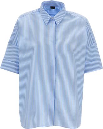 Fay Vertical Striped Button-Up Shirt
