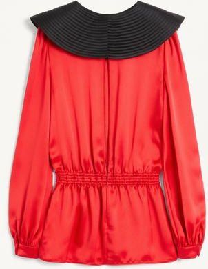 Valentino Top In Double Satin Donna BRIGHT ORANGE/NERO 36