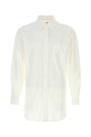 Yohji Yamamoto White Solid Cotton Shirt