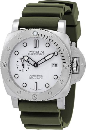 Officine Panerai Submersible QuarantaQuattro Automatic White Dial Mens Watch PAM01226