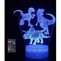 OEM L&aacute;mpara De Noche De Dinosaurio Para Ni&ntilde;os, Pantalla T&aacute;ctil 3d Y Control Remoto, 16 Colores Cambiantes, Brillo Ajustable, L&aacute;mpara De Mesilla, Regalo De