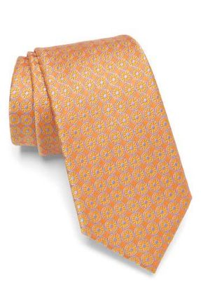 Ted Baker Westferry Circle Neat Silk Blend Tie in Orange at Nordstrom Rack