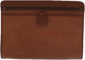 Burberry Pre-owned Leather clutches - Dames - Vintage Clutch - Bruin - ONE Size - Leer - Vintage