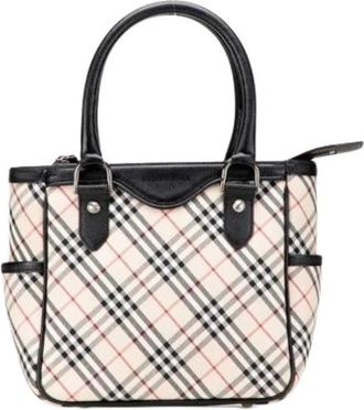 Burberry Pre-owned Handbags, female, Beige, Size: ONE SIZE Pre-owned Canvas Handbag