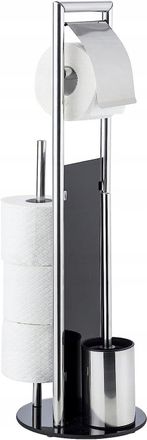 WENKO Portarrollos De Papel Higi&eacute;nico Con Escobilla Wc De Acero Inoxidable