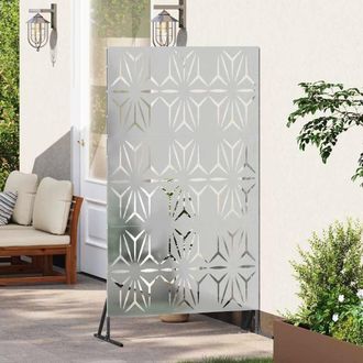 Berkfield Home Privacy Screen 100x50x180 cm Galvanised Steel in Silver | Size: 100 x 50 x 180 cm