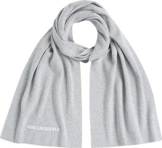 Karl Lagerfeld K/Essential Sjaal - Dames - Wintersjaals - Grijs - ONE Size - Polyester - Accessoires