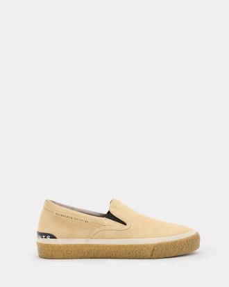 AllSaints Mens Suede Navaho Suede Slip On Trainers, Size: UK 12/US 13/EU 46
