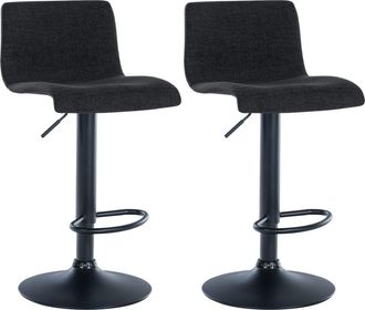 Clp Clp - Set De 2 Taburetes De Bar Branford Negro Tela