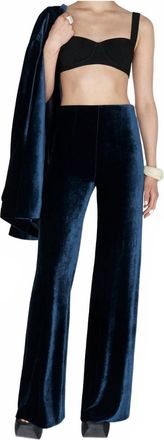 Galvan Julianne Velvet Trousers In Blue Moon