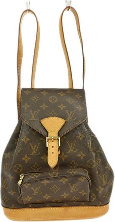 Louis Vuitton Vintage Montsouris Backpack Monogram Canvas Brown Canvas Backpack Bag (Pre-Owned)