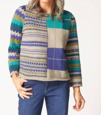 Habitat Winter Whimsy Mixed Pattern Pullover In Driftwood