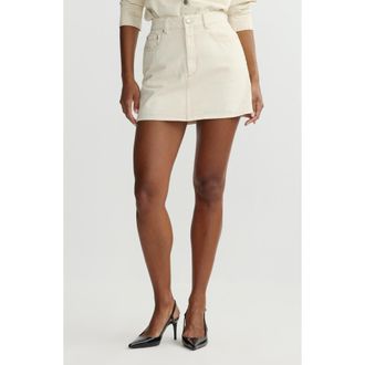 DL1961 Alma Denim Miniskirt in Ecru at Nordstrom, Size 23