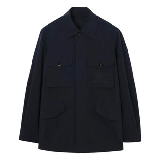 Burberry Light Jackets, male, Blue, Size: M Bradmore Jacket