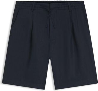BOSS Tapered-fit shorts in linen