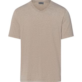 Hanro Casuals Soft V-Neck T-Shirt in Hazelnut Melange at Nordstrom, Size Xx-Large