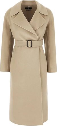 Max Mara Cappotto doppiopetto con cintura - Toni neutri