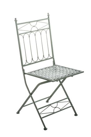 Clp Silla de exterior plegable en Metal Verde antiguo