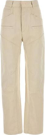 Isabel Marant Straight Broeken - Dames - Straight fit broeken - Beige - 2XS - Broeken