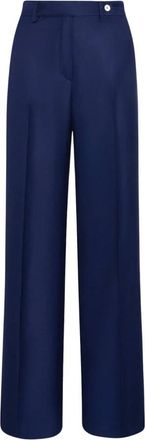 Kiton Viscose Broek - Dames - Wijde Broeken - Blauw - S - Broeken