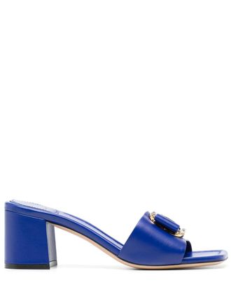 Ferragamo Sandali Platino 60mm - Blu
