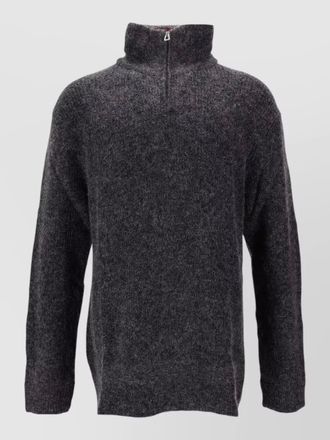 Paul Smith mens sweater zip neck ribbed cuffs hem