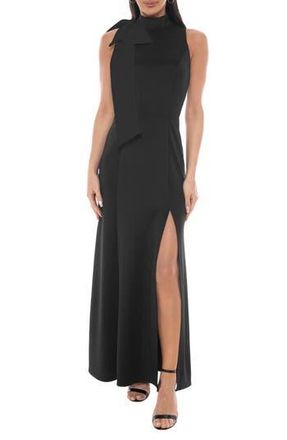 OLEG CASSINI Side Bow Gown in Black at Nordstrom Rack, Size Medium