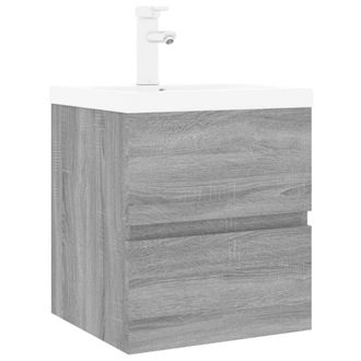 Berkfield Home Sink Cabinet with Built-in Basin Grey Sonoma Engineered Wood