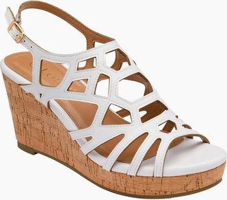 Lotus Womens Rhi Womens Wedge Sandals - White Synth - Size: 8