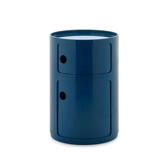 Kartell New Big Componibili 2 Container, H 61,5 cm, blau
