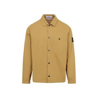 Stone Island Mustard Logo Patch Overshirt