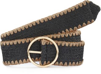 Lascana Tailleng&uuml;rtel LASCANA Stretchg&uuml;rtel, Damen, Gr. 105, schwarz (schwarz, beige), Kunstfaser, mehrfarbig, G&uuml;rtel Tailleng&uuml;rtel, elastischer G&uuml;rtel in Bas