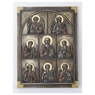 OEM Icono De Jes&uacute;s Y Los Siete Arc&aacute;ngeles: Arte Y Tradici&oacute;n Espiritual En Tu Hogar