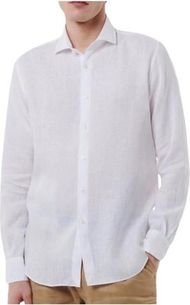 Xacus Linnen Overhemd Tailor Fit Knoopsluiting - Heren - Casual Overhemden - Wit - 2XL - Linnen - Overhemden