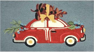 The Rug Market Pinecone Tree On Car 24X36in Doormat