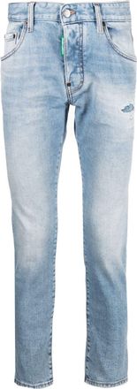 Dsquared2 skinny washed denim jeans - men - Cotton/Polyester/Elastane/Cotton - 54 - Blue