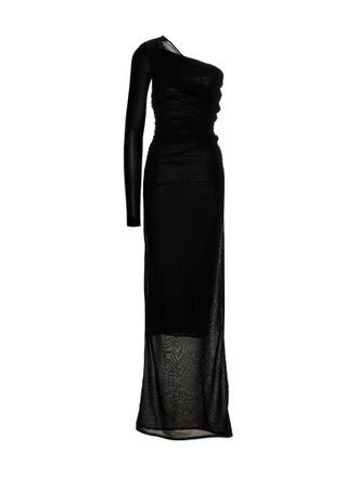 Saint Laurent drapiertes langes Kleid