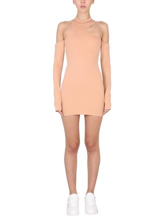 Off-white Asymmetric Mini Dress