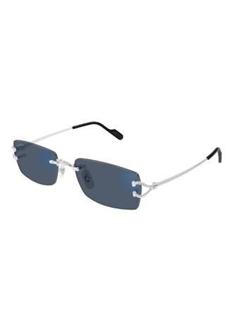 Cartier CT0563S001 Rimless Metal Sunglasses - Silver