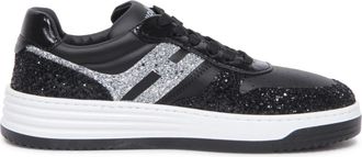 Hogan Italiaanse veterschoenen met geheugenschuim - Dames - Sneakers - Zwart - 36 1/2 EU - Schoenen