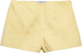 Prada Shorts con zip laterale - Giallo
