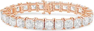 Diana M. Jewels 14kt Rose Gold 21cts Lab Grown Asscher cut Diamond Bracelet
