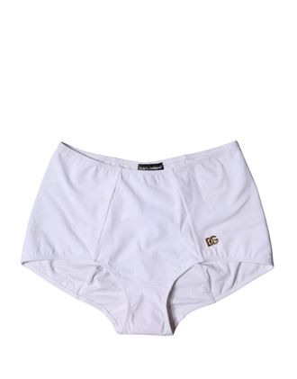 Dolce & Gabbana Womens White Logo Girdle High Waist Panty Underwear Nylon Elastane Clothing