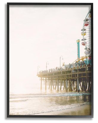 Stupell Industries Coastal Boardwalk Pier Carnival Ferris Wheel Photo Wall Art Print