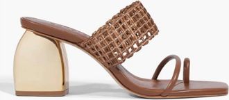 Schutz Womens Aberdeen Heel In Cognac